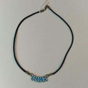 4/$15 🌻 EMMA Childrens Name Charm Necklace Blue